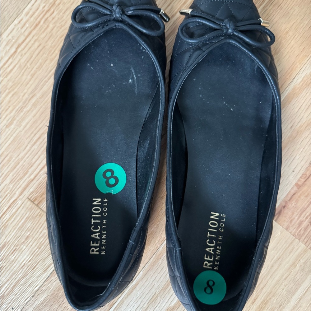 Kenneth Cole Reaction Black Quilted Ballet Flats - Picture 5 of 5